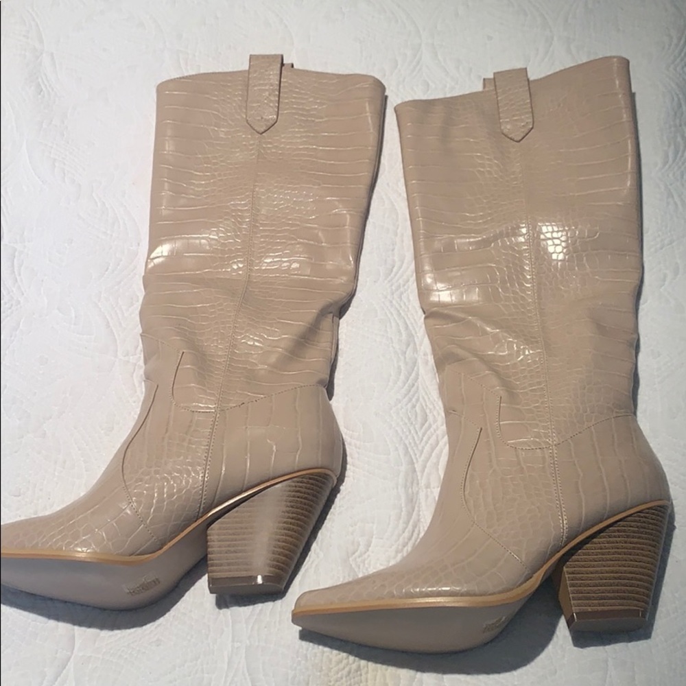Nasty Gal Faux Croc Boots